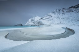 Haukland Beach Winter